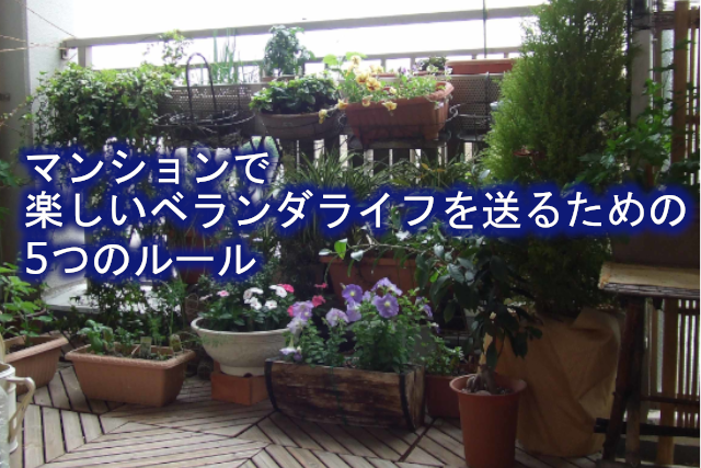 マンションで楽しいベランダライフを送るための5つのルール 株式会社イワタ イワタドレン